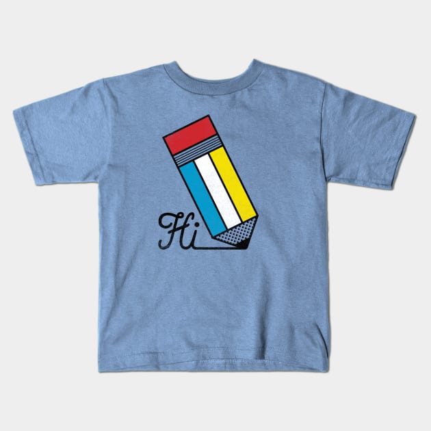 Mondrian Greeting #2 Kids T-Shirt by BeanePod